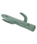 Heavy Duty Cactus Wall Mount Hook Double Coat Rack Entryway Organizer Cast Iron Key Hat Towel Holder Smooth Finished in green