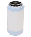 Rechargeable Electric Kettle And 316 Stainless Steel Travel Mug With 500ml Quick Boil And Temp Settings in white and light blue.