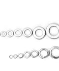 260 Piece Stainless Steel Flat And Spring Washer Set With Seven Sizes M2.5 M3 M4 M5 M6 M8 M10 For Home DIY Projects And Shop Use, Rust Resistant And High Temp Tolerant, Heavy Duty Assortment, flat and spring washers