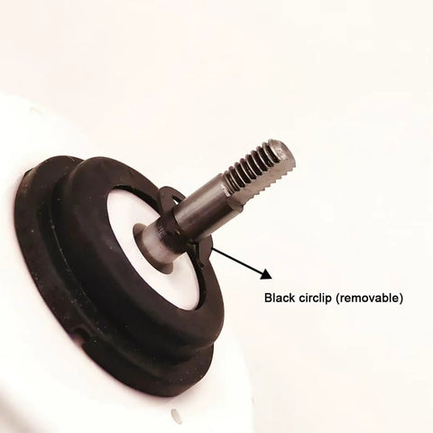 Close-up of black circlip on 40W Brushless DC Motor With Dual Purpose Micro Gen Reversible Power Output 310V Ball Bearing System.