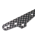Premium Carbon Fiber Suspension Brackets For 1/10 Scale Rc Cars side view showing lightweight design and mounting holes.