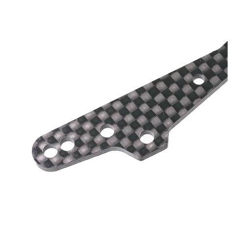 Premium Carbon Fiber Suspension Brackets For 1/10 Scale Rc Cars side view showing lightweight design and mounting holes.