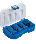 Vari Bit Step Drill Bit Set, 4 Piece HSS With Steam Oxide Finish, 28 Hole Sizes From 1/8 In To 1-3/8 In, case open