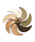 RC Boat Propeller Set Brass Seven Blade 36mm Diameter For Remote Control Boats And Subs, Counterclockwise Positive Pitch And Clockwise Reversal