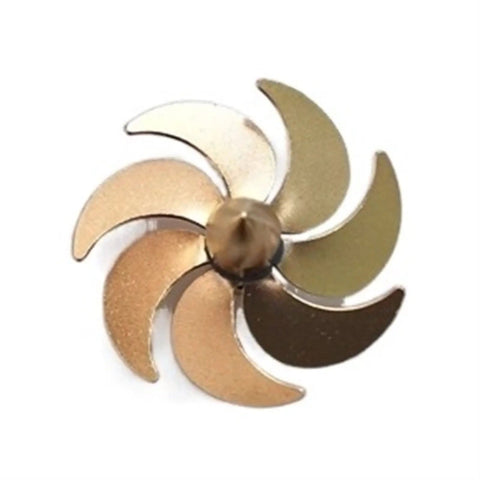 RC Boat Propeller Set Brass Seven Blade 36mm Diameter For Remote Control Boats And Subs, Counterclockwise Positive Pitch And Clockwise Reversal