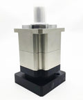 Dead Nut Accurate 180mm Flange Helical Planetary Gearbox Precision Speed Reducer With 35mm Or 42mm Input Shaft showing steel housing and mount.