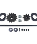 Go Kart And Mini Bike Jackshaft Kit 5/8 Inch By 16 Inch For 40/41/420 Chains Includes Sealed Bearings 5/8 Inch Collars Bearing Hangers And 14 Tooth Sprocket Ready To Install parts layout