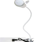 Desk Magnifier Lamp With 3X And 10X Loupes Lighted Clip On Magnifier For PCB Inspection Jewelry Making And Dentistry