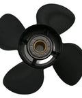 Top view of Premium Aluminum 4 Blade Right Hand Propeller For Volvo Penta SX Drive OEM 3587524, showing blades and spline
