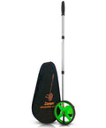 Six Inch Measuring Wheel With No Fuss One Key Reset Telescopic Mechanical Distance Meter and carrying bag in green
