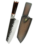Beast Mode 7 Inch Meat Cleaver for Kitchen Prep, Chef Grade Forged Steel 5Cr15Mov Blade with Durable Sheath displayed separately