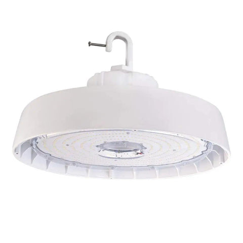 14 Inch Round LED High Bay Light 200W Equivalent 26,000 Lumens Replaces 600W Metal Halide Or 324W Fluorescent