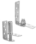 Stainless Steel Spring Loaded Door Hinges With Automatic Rebound For Cabinets And Doors, silver finish, heavy duty hardware