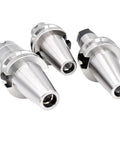 High Performance Bt40 Collet Chuck Tool Holder For Cnc Milling Machines Robust Er16 Chuck with three views showing precision design.