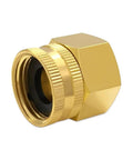 Brass Garden Hose Adapter 3/4 Inch NPT Female To 3/4 Inch GHT Female Connector Durable DIY Ready Outdoor Water Hose Fitting, brass