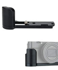 Beefy Solid Metal Hand Grip Bracket With Anti Slip Pads For Sony RX100 VII RX100M7 Camera, Aluminum Alloy And Microfiber Leather Build