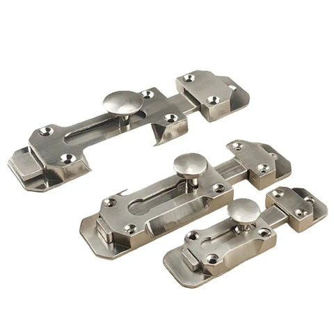 Top Shelf Zinc Alloy Sliding Bolt Door Latch, Smooth Auto Return Barrel Lock For Patio Barn Doors, heavy-duty bronze finish latches.