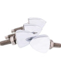 Chrome Bullet License Plate Fastener Caps 1 Inch Stud With M6 X 1.0 Threads Four Pack For Standard Plates Silver Finish Easy Install