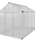 Reinforced Aluminum Greenhouse Outdoor 95.3 By 74.8 By 76.8 Inches With Polycarbonate Panels UV Protection