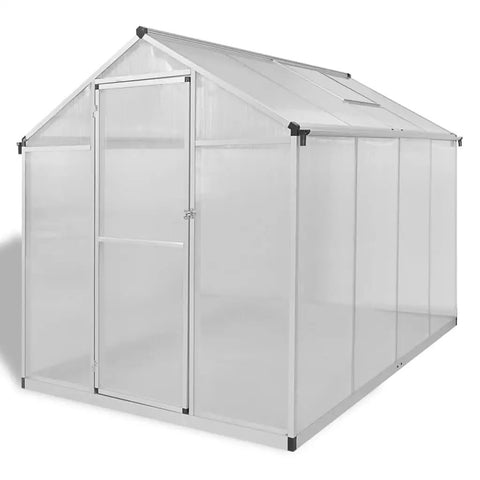 Reinforced Aluminum Greenhouse Outdoor 95.3 By 74.8 By 76.8 Inches With Polycarbonate Panels UV Protection