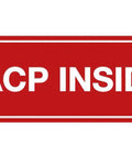 FACP Inside Fire Safety Sign Red Medium Indoor Signage With Durable Construction And Strong Double Sided Foam Tape Included For Easy Wall Mount 1 Pack