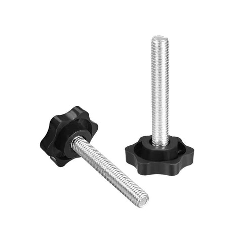 Heavy Duty Black Star Clamping Handle Screw Knobs With M8 X 50mm Male Thread And Rock Solid Grip For Shop Lathes Workbenches Machine Tools And Garage Builds Two Pack