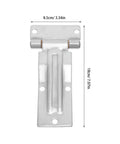 Heavy Duty Stainless Steel Trailer Hinge Set For Rear Doors And Utility Truck Bins, Marine Grade Corrosion Resistant, Easy Universal Installation, Triangle Hole Spacing, Smooth Quiet Operation For Dump Trailer Doors And Coastal Environments, 18x8.5cm