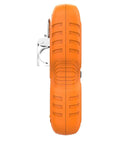Side view of Ready To Use 4 Gas Detector With Electrochemical Sensors For LEL O2 CO H2S, orange casing, and belt clip.