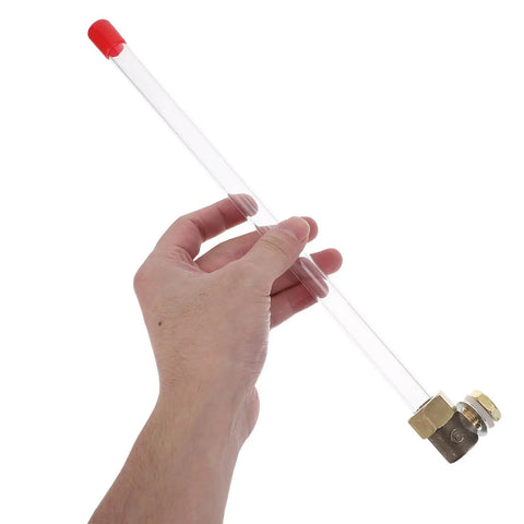 Water Tank Level Gauge and Liquid Level Indicator for Boilers and Cisterns, Built Tough with Plastic and Copper Construction, hand-held view