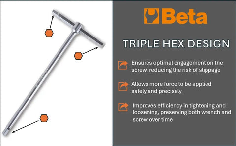 Pro Grade Metric Hex Keys Set Of 6 With Sliding T Handle For Quick Spin And High Torque L Handle Adjustment, 2.5mm To 8mm