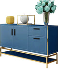 Beefy Aluminum Cabinet Handle Set 1000mm Length Black Edge Pulls for blue cabinet with decorative items on top