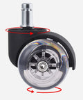 Five Piece Rock Solid Office Chair Caster Wheels With Universal Replacement Furniture Casters Boasting Silent Roll Pu Tread for smooth rolling.
