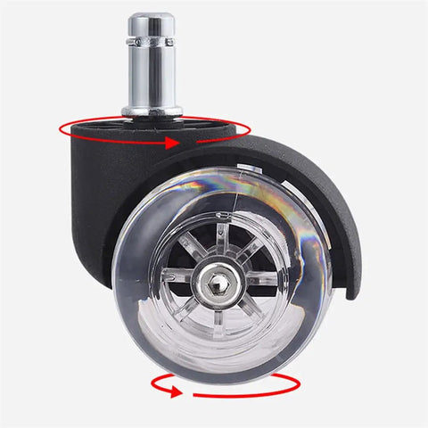 Five Piece Rock Solid Office Chair Caster Wheels With Universal Replacement Furniture Casters Boasting Silent Roll Pu Tread for smooth rolling.