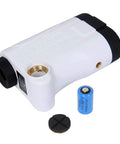 Heavy Duty Binocular Rangefinder With Built In Slope Correction Mode And Laser Distance Meter features battery and lens cap.