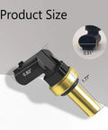 Zufoty engine coolant temperature sensor with brass probe, angled front view