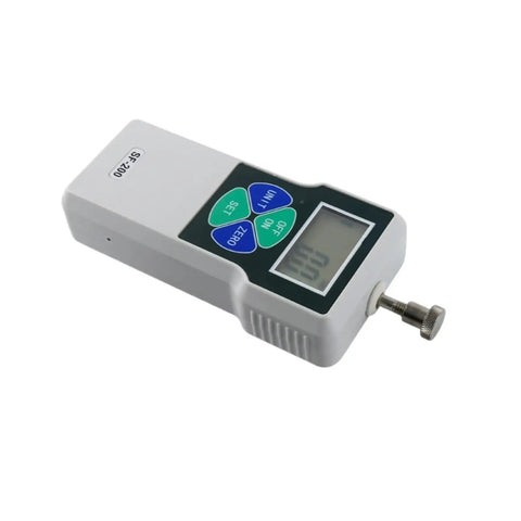 Digital Force Gauge 500N With Real Time Peak And First Peak Modes For Push Pull Testing Pro Grade Tough Yet Precise 50 Kg And 110 Lb Capacity Measures In Newtons Kilograms Pounds And Ounces Flexible Unit Conversion For Tensile And Compression, white handheld digital force gauge with display