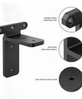 Hidden Triangle Bracket For Floating Shelves Solid Iron With Matte Black Finish Ultra Slim Invisible Wall Mount Detail View