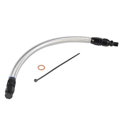 Premium Replaceable Ktm 950 990 Adventure Oil Tank Drain Hose Kit Heat Treated Steel Durable Off Road Upgrade For 2004 To 2006 Models, braided hose with fittings