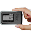 GPS Speedometer and Altimeter for RC Drones and Planes, High Precision Flight Data Reader in hand displaying speed
