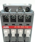 Front view of Single AC contactor A16-30-10-84, 110-120 V AC coil, 30 A switching capacity, 15 HP motor rating industrial relay