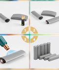 Nbeads Heat Shrink Tube And Insulation Rings For 21700 Batteries - Complete Pvc Wrap Kit With Adhesive Paper Gaskets In Ten Vibrant Colors Ultimate Protection Gear For Lithium Cell Safety gray 21700 battery heat shrink tubes and rings, PVC wrap kit