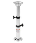 Adjustable Table Leg With Removable Design Lightweight Aluminum Alloy Three Section Height Range 430mm To 745mm Anodized Finish Built For RVs Caravans Motorhomes Boats Decks Dining Or Lounge Setup shown in full view.