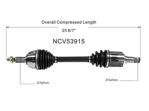 Front CV Axle Left And Right For 2009 2010 2011 2012 2013 2014 Nissan Maxima 3.5L V6 S SV Base Sedan Front Driver And Passenger Side Joint Shaft Assembly