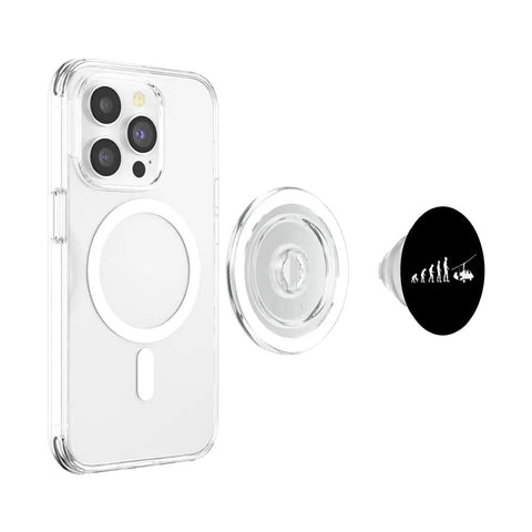 Gyrocopter Flying PopSockets PopGrip For MagSafe Dope Aviation Vibe iPhone Pilot Themed Phone Accessory with clear case