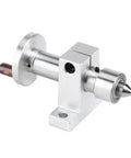 Mini Lathe Live Center Double Bearing Revolving Center for precision DIY projects in metal, silver, adjustable for domestic lathes.