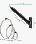 Universal Solar Panel Pole Mount With Extended Adjustable Arm For Ring Eufy Arlo Wyze Reolink Panels No Drilling Required