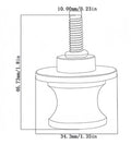 Technical drawing of 10mm Swingarm Spools And Stand Screws For 690 SMC SMC R Enduro R Motorcycles 2008 2022 Upgrade Kit