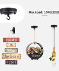 Upgraded 4.1 Inch Iron Ceiling Canopy Kit For Pendant Lights And Chandeliers, ceiling plate with hooks displayed with hanging decor