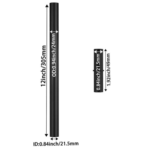12-inch black extension tube and connector for Solar Torch Flame Lamp Extension Kit With Joint Connectors 6 Pack To Level Up Your Outdoor Lamps.