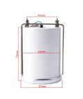 Automotive oil pressure gauge, 2-inch/52mm, white cylindrical body with metal mounting frame.